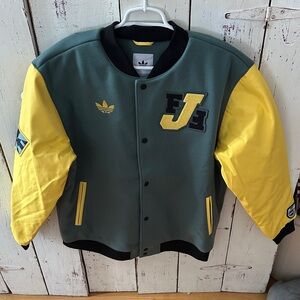 Jamaica football federation Adidas Originals Green and Yellow varsity jacket